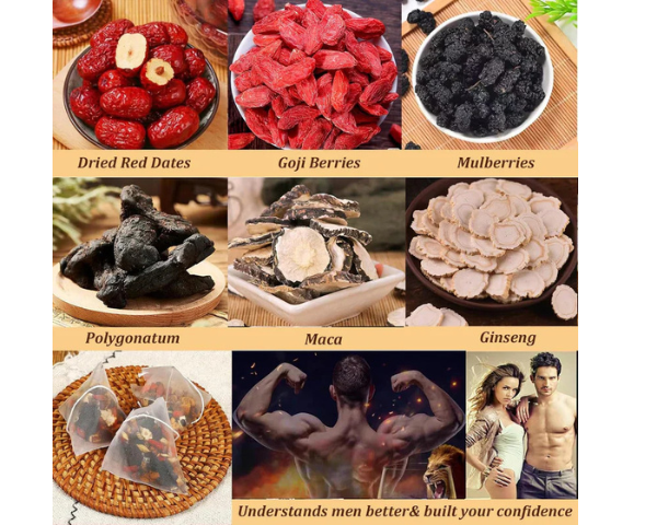 Ginseng Five Treasure Herbal Tea | Wellness Tea Bags for Men & Women!