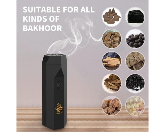 Rechargeable Bishkoor hair bakhoor comb designed for convenient hair incense application.