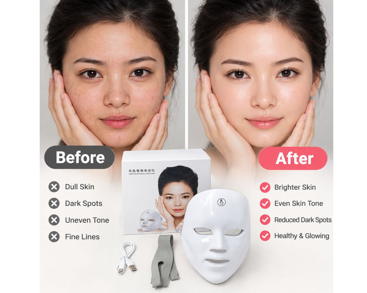LED face mask beauty tool for facial care