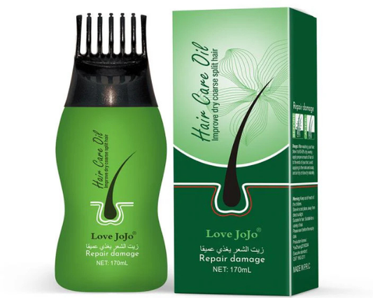 Love Jojo Hair Care Oil with a lightweight formula for daily hair care.