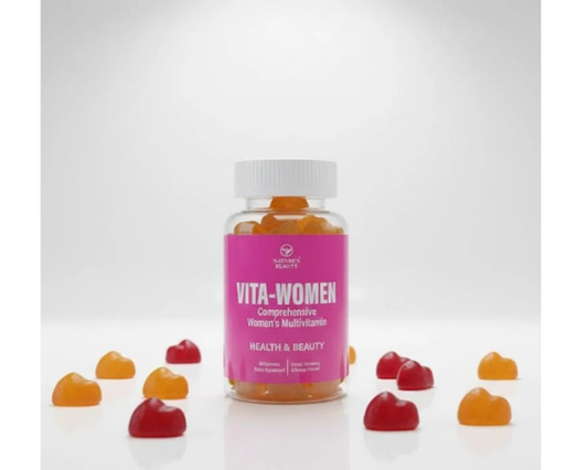 Nature's Beauty women's multivitamin gummies in a convenient 60-gummy bottle.
