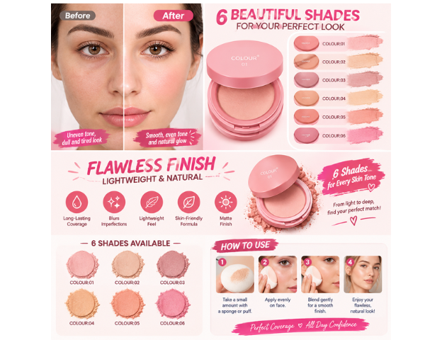 Blush ball cheek color makeup