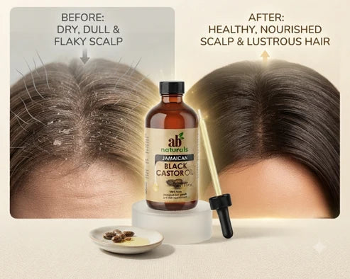 Applying hair oil to dry hair ends