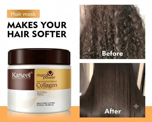 Collagen hair care routine for dry and fragile-looking hair