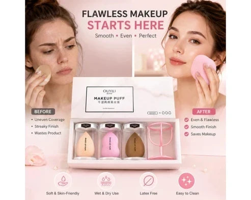 Smooth natural-looking foundation application