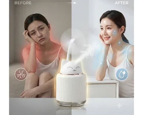Cute Pet Air Humidifier with night light and 300ml tank