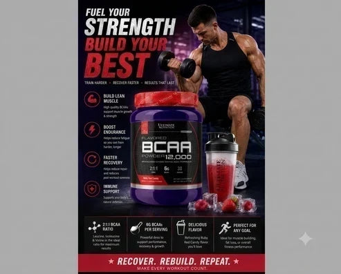 Ultimate Nutrition BCAA 12000 Ruby Red Candy powder