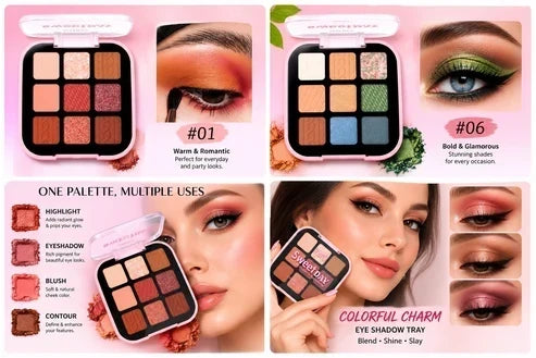 Ushas Sweet Day 9 Color Eyeshadow Palette