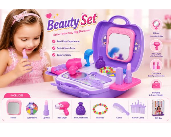 All-in-One Beauty Set | Complete Makeup & Skincare Kit with Accessories