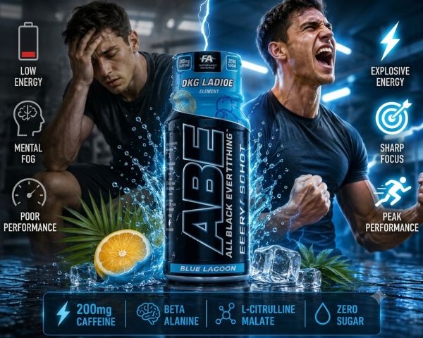 Applied Nutrition ABE Pre-Workout Energy Shot - Blue Lagoon Flavor, UAE