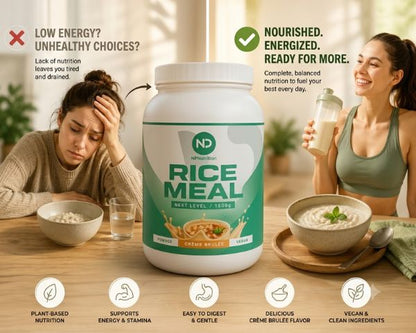 NP Nutrition Rice Meal Creme Brulee 1500g - Vegan Meal Replacement, UAE