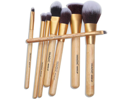 8-Piece Professional Makeup Brush Set | Soft Synthetic Cosmetic Brushes