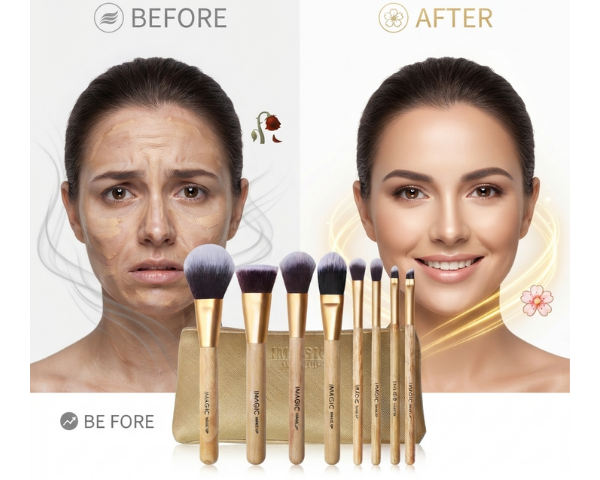 8-Piece Professional Makeup Brush Set | Soft Synthetic Cosmetic Brushes