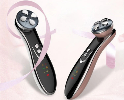 Vibration Beauty Instrument | RF EMS Facial Massager with LED Light Therapy