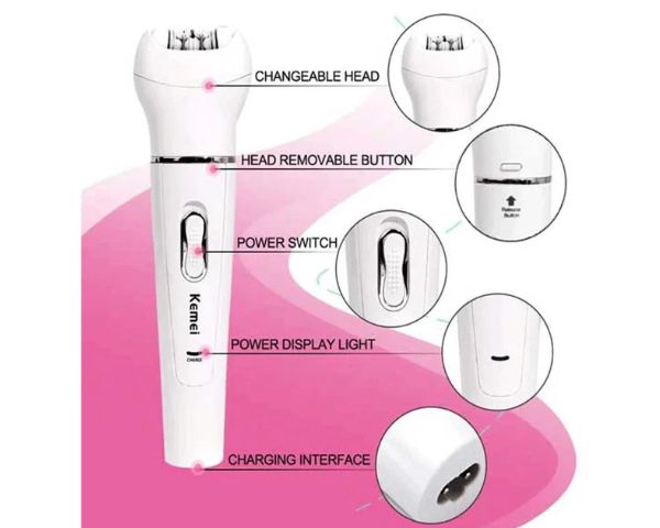 Kemei KM-2199 5-in-1 Beauty Tools Kit | Facial Cleanser & Epilator Sets