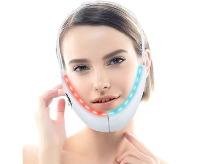 LED Face Lifting Device | Red & Blue Light Facial Massager with Vibration