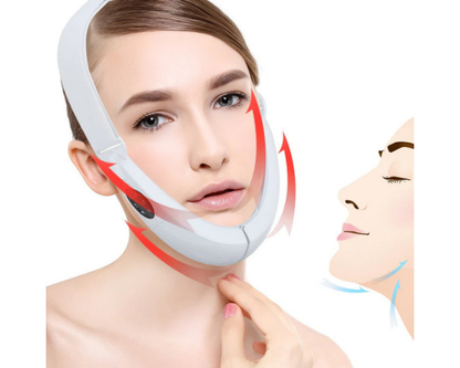 LED Face Lifting Device | Red & Blue Light Facial Massager with Vibration