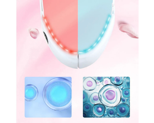 LED Face Lifting Device | Red & Blue Light Facial Massager with Vibration
