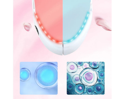 LED Face Lifting Device | Red & Blue Light Facial Massager with Vibration