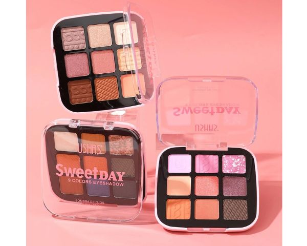 Ushas Sweet Day 9 Color Eyeshadow Palette - Long Lasting Makeup Kit Set