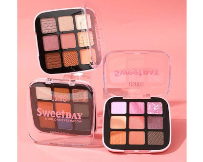 Ushas Sweet Day 9 Color Eyeshadow Palette - Long Lasting Makeup Kit Set