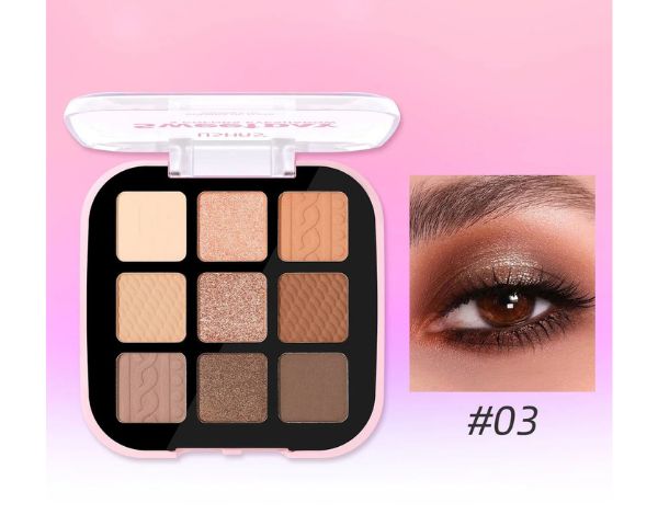 Ushas Sweet Day 9 Color Eyeshadow Palette - Long Lasting Makeup Kit Set