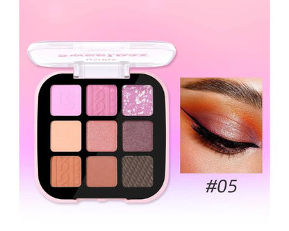 Ushas Sweet Day 9 Color Eyeshadow Palette - Long Lasting Makeup Kit Set