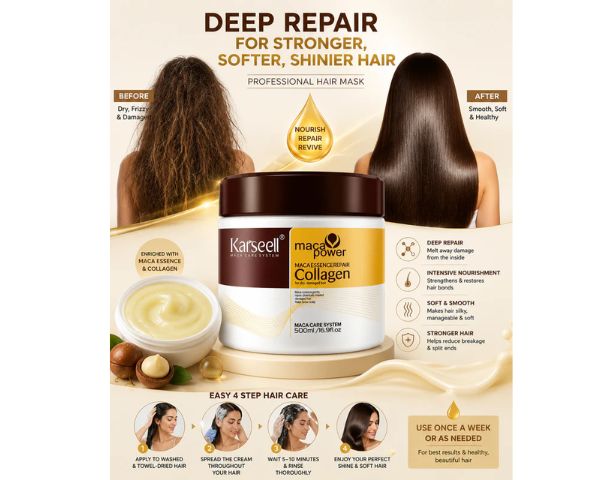Hair Repair Collagen Treatment - Deep Nourishing Hair Mask Care for All