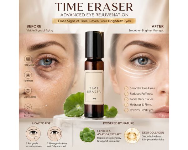 Time Eraser Eye Essence Oil - Under Eye Nourish Refresh Serum 10ml Pro+