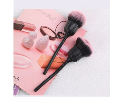Portable Soft Makeup Brush with PU Case - Face Powder & Blush Brush Set