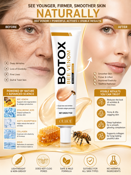 OUHOE Bee Venom Botox Wrinkle Cream 20g | Hydrating Anti-Aging Face Cream