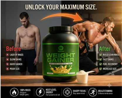 NP Nutrition Weight Gainer NXT Vanilla 2500g - High-Calorie Mass Gainer