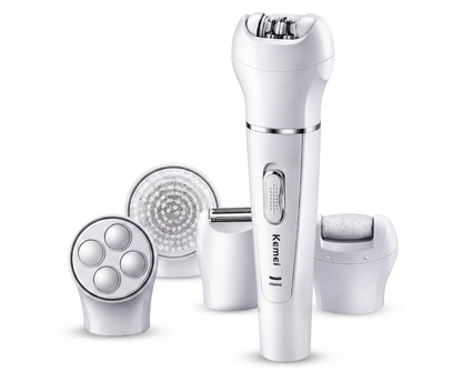 Kemei KM-2199 5-in-1 Beauty Tools Kit | Facial Cleansing, Epilator & Lady Shaver