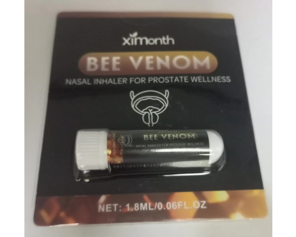 Portable nasal inhaler with bee venom extract for everyday wellness routines.
