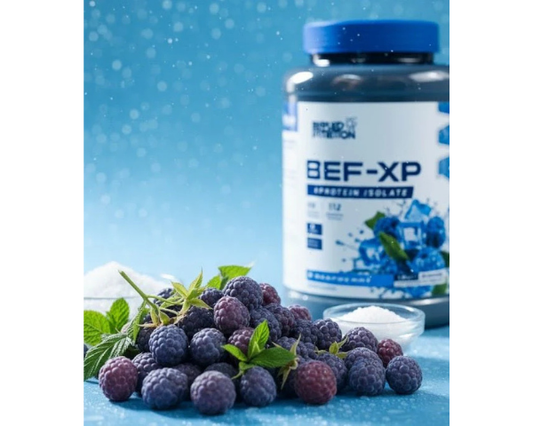 Applied Nutrition BEEF-XP clear beef protein isolate in a 1.8kg container with 60 serves.