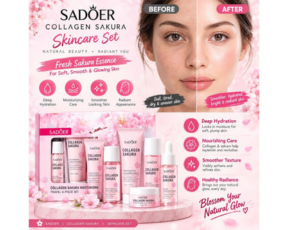 Collagen Sakura facial skincare set
