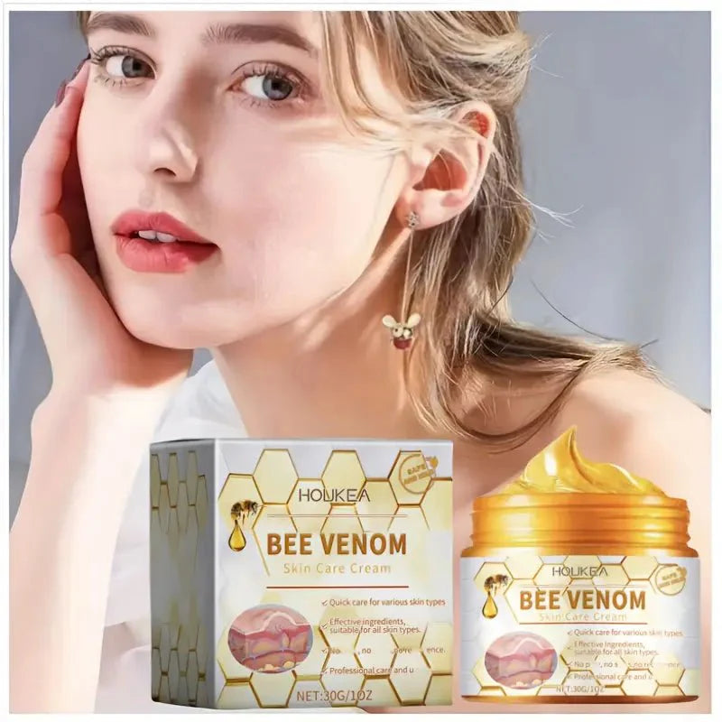 HOUKEA Bee Venom Skin Care Cream – 30g Anti-Aging Face Moisturizer