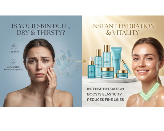 Hyaluronic Acid Hydrating Skin Care Set featuring a complete 7PCS face care kit.