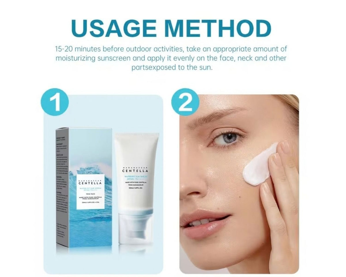 Hydrating SPF 50 sunscreen for daily skincare