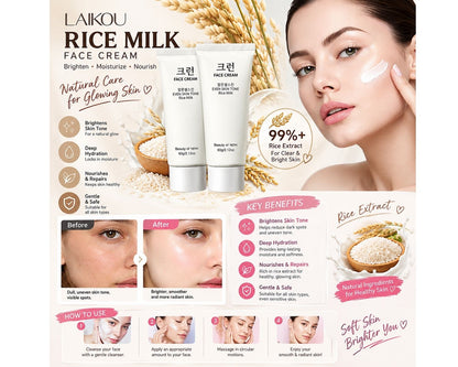 Korean rice face cream 2pcs skincare set