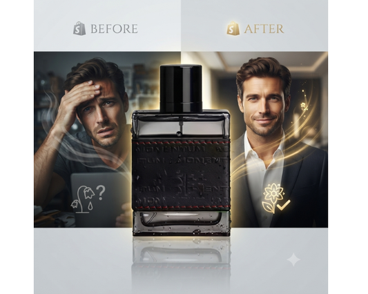 Momentum Men's Eau de Parfum with a long-lasting fragrance in a 100ml spray bottle.