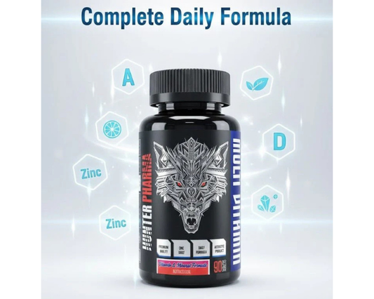 Hunter Pharma multivitamin and mineral supplement in a convenient 90-tablet bottle.