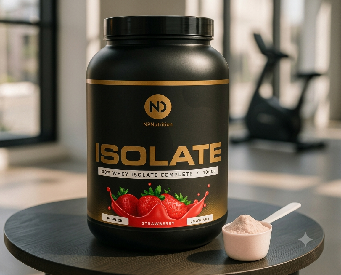 NP Nutrition 100% Whey Isolate Complete Strawberry Protein Powder 1000g