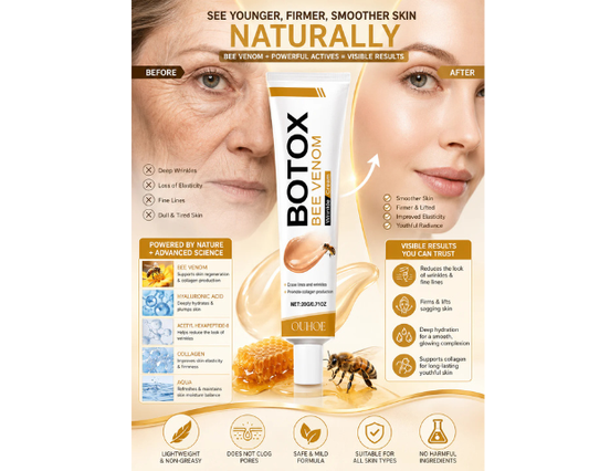 OUHOE Bee Venom Wrinkle Cream 20g for daily facial skincare and hydration.