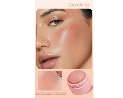 Peach blush for cheek makeup