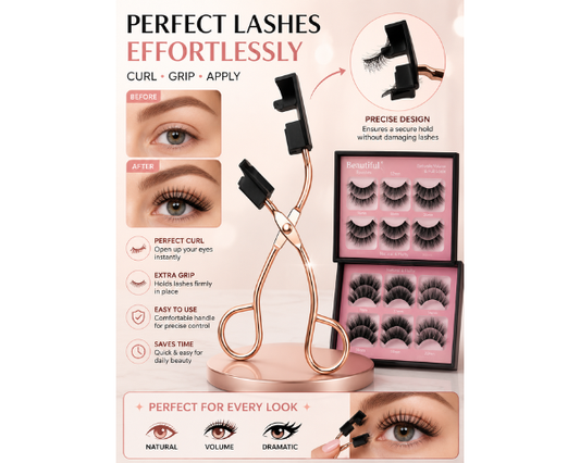 Quantum Magnetic Eyelash Curler for creating beautifully curled lashes with ease.