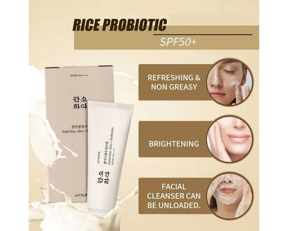 10% Rice Probiotic facial sunscreen cream SPF 50+