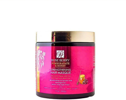 Roseberry Pomegranate & Honey Hair Mask 500g for deep nourishment and hydration.
