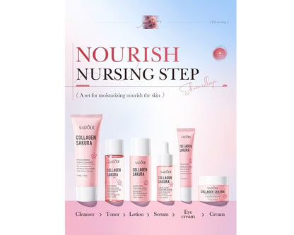 Sakura face lotion and serum skincare set