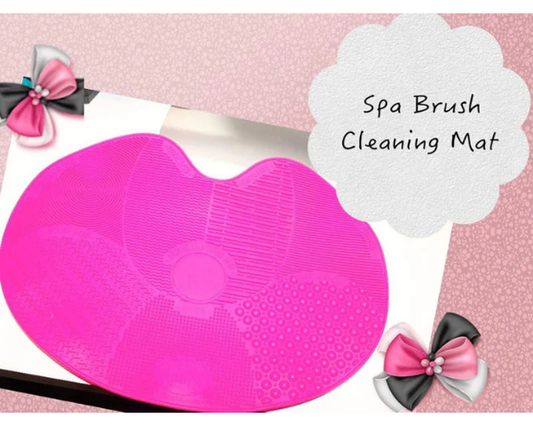 Silicone brush cleaning mat